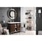 James Martin Vanities Alicante 39.5in Single Vanity, Mid-Century Acacia, Brushed Nickel W/White Glossy Composite Stone Top E110V39.5MCABNKWG - alternate 4